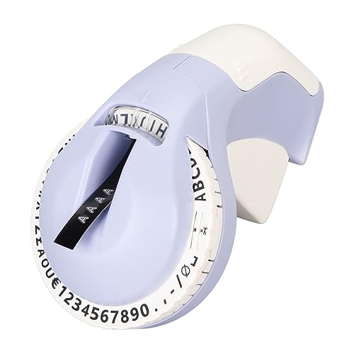HELEVIA Prägeetikettenhersteller mit 2 Rollen Klebeband 600 DPI DIY 47 Zeichen Handbuch 3D Tragbarer Prägeetikettenhersteller Writer Lila von HELEVIA