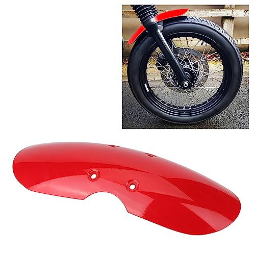HELEVIA Schwarze, Kurze Vordere Kotflügelabdeckung mit Rot-weiß-silberner, Modischer Optik, Kratzschutz für Bonneville 2001-2016 (Rot) von HELEVIA