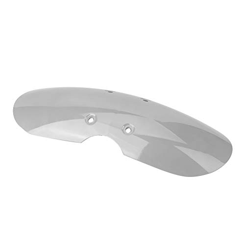 HELEVIA Schwarze, Kurze Vordere Kotflügelabdeckung mit Rot-weiß-silberner, Modischer Optik, Kratzschutz für Bonneville 2001-2016 (Silber) von HELEVIA