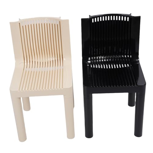 HELEVIA Speisesuhl PP Beige und Schwarzer Minimalismus Moderner Nordischer Esszimmerseitenstuhl für Home Cafe HELEVIA Speisesuhl PP Beige und Schwarzer Minimalismus Moderner Nordischer Esszimmerseitenstuhl für Home Cafe von HELEVIA