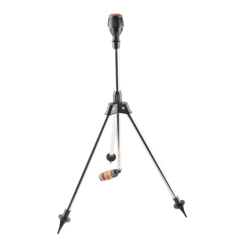HELEVIA Stativsprinkler, Automatische 360 Grad Rotierende Bewässerungsdüse, Farming Yard Garten Rasenwässerungsinstrument, Edelstahl, für Premium -Rasen von HELEVIA