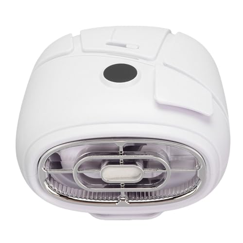 HELEVIA Tragbarer Taillenlüfter mit Aromatherapie -Box, 100 Gears Stepless LED Digital Display Wiederaufladbarer Taillenkühlungslüfter für Outdoor (Weiß) von HELEVIA