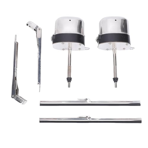 HELEVIA Windschutzscheibe Wischermotor S6558 Edelstahl Vorderwischermotor für Vintage Classic Cars Boote ATV HELEVIA Windschutzscheibe Wischermotor S6558 Edelstahl Vorderwischermotor für Vintage Classic Cars Boote ATV von HELEVIA