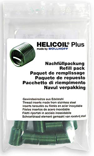 HELICOIL Plus Gewindeeinsätze Nachfüllpackung M10x15 P1,50 metrisch 10 Stück von Helicoil
