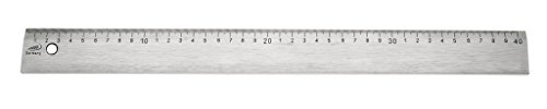 HELIOS-PREISSER 0455424 Einfaches Lineal, Chrom., mit Facette mit Teilung, 400 mm von HELIOS-PREISSER