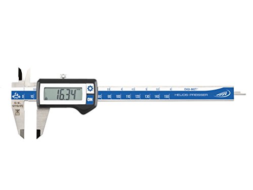 Helios Preisser Taschenmessschieber DIGI-MET (IP67, integrierter Funk, Messbereich: 0 – 150 mm, Schnabellänge: 40 mm) 1326 41760 von HELIOS-PREISSER