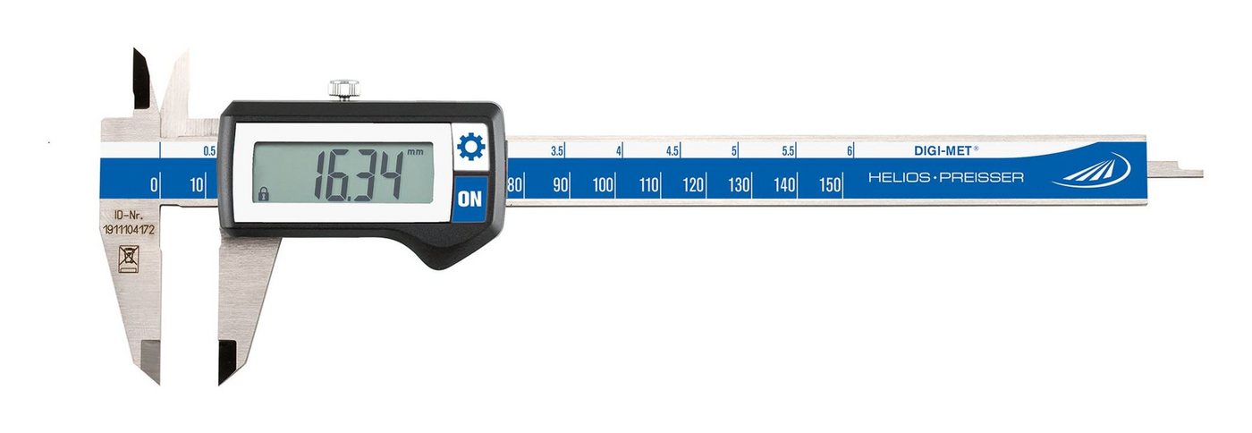 HELIOS PREISSER Messschieber, Digital-Taschenmessschieber 200 mm mit Daten von HELIOS PREISSER