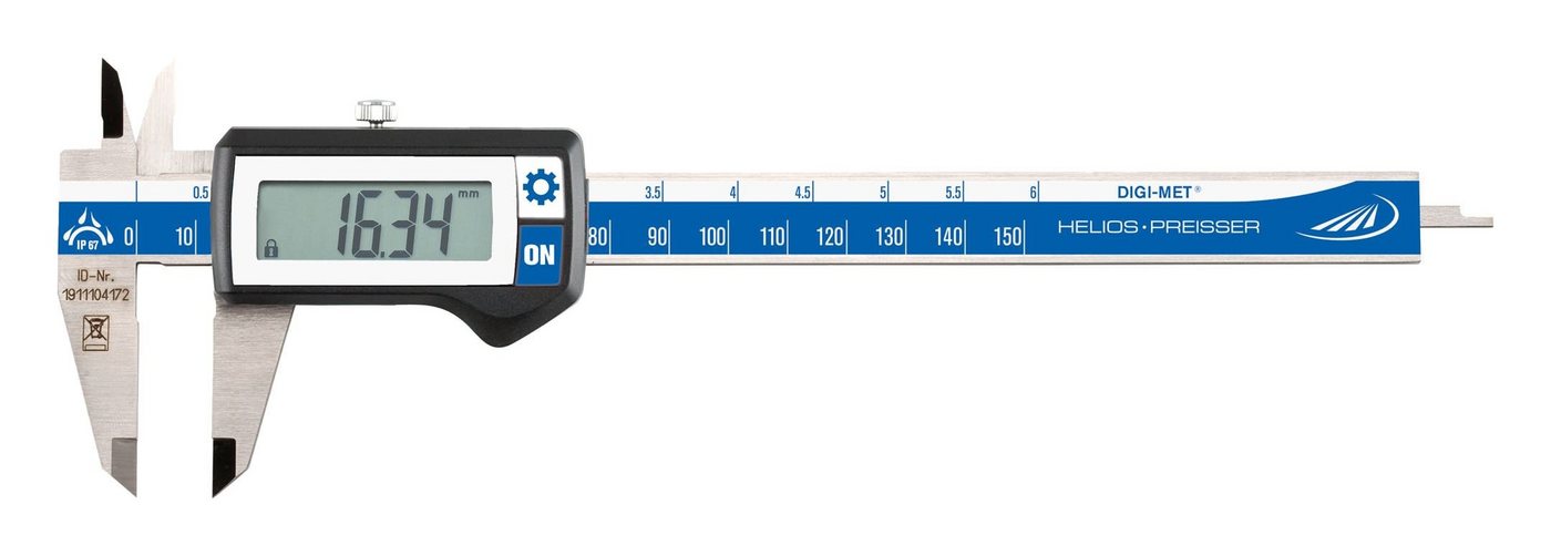 HELIOS PREISSER Messschieber, Digital-Taschenmessschieber IP68 200 mm ohne Daten von HELIOS PREISSER