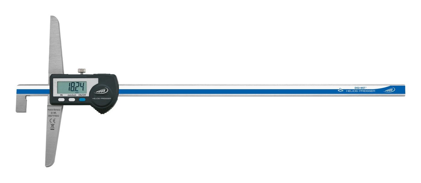 HELIOS PREISSER Messschieber, Tiefenmessschieber DIGI-MET 300 mm IP67 mit abgesetzter Messstange von HELIOS PREISSER