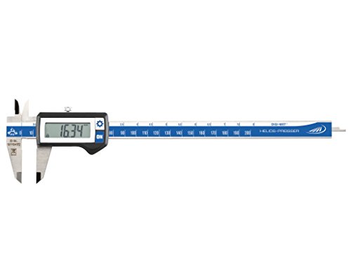 HELIOS-PREISSER Preisser Digitaler Taschenmessschieber eckiges Tiefenmaß 200 x 50 mm 1326418 Blau von HELIOS-PREISSER