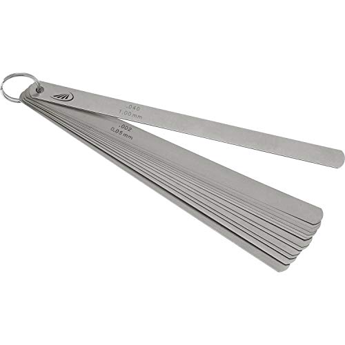 Helios Preisser 606170 Fühlerlehre, Messbereich 0,05 mm-1,00 mm, 20 Blatt, Blattlänge 200 mm von HELIOS-PREISSER