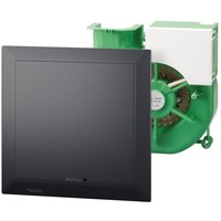 Helios ELS NFC F black Ventilatoreinsatz m. Fassade, Volumenstr. 7,5-100m3/h wählbar, m. Feuchtesensor, Timer, Intervallfunkt. von HELIOS VENTILATEURS