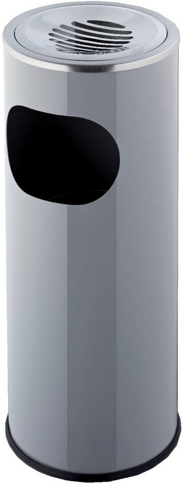 HELIT Aschenbecher Standaschenbecher mit Abfallbehälter Höhe 60,5cm mittelgrau HELIT Aschenbecher Standaschenbecher mit Abfallbehälter Höhe 60,5cm mittelgrau von HELIT