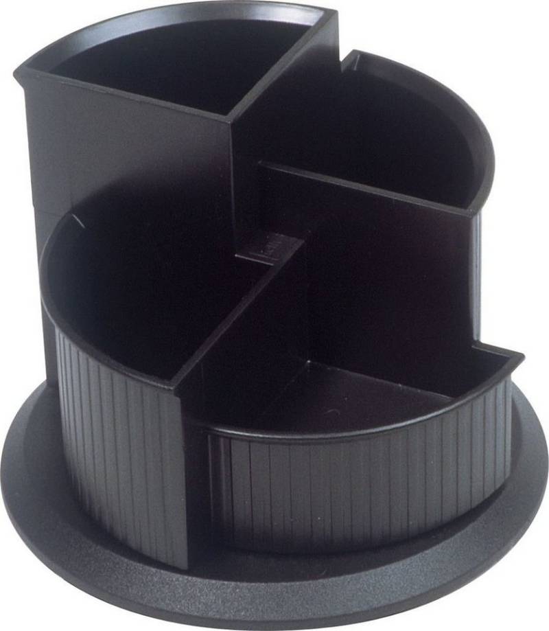 HELIT Aufbewahrungsbox helit Multik”cher Linear, 4 F„cher, drehbar, schwarz von HELIT