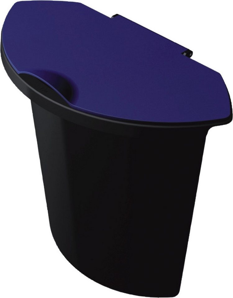 HELIT Papierkorb Abfalleinsatz für Groß-Papierkorb (30l) 6l schwarz mit Deckel blau von HELIT