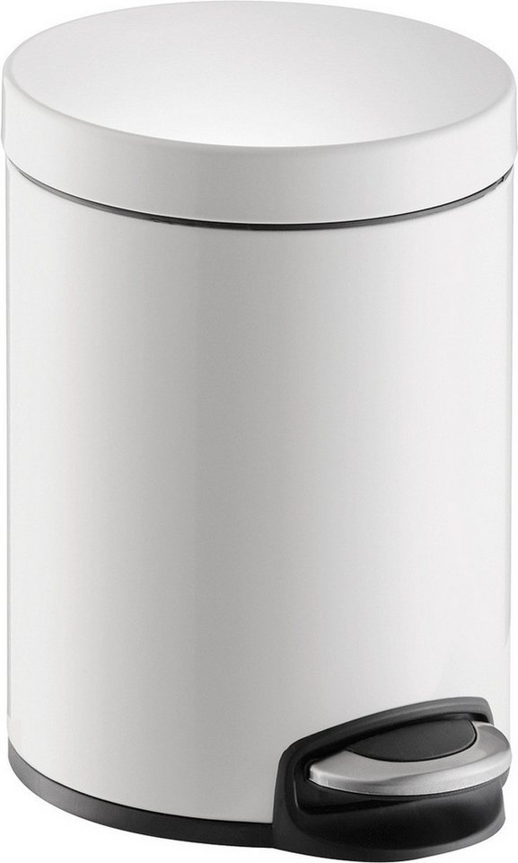 HELIT Papierkorb Treteimer Classic 5 Liter weiß von HELIT