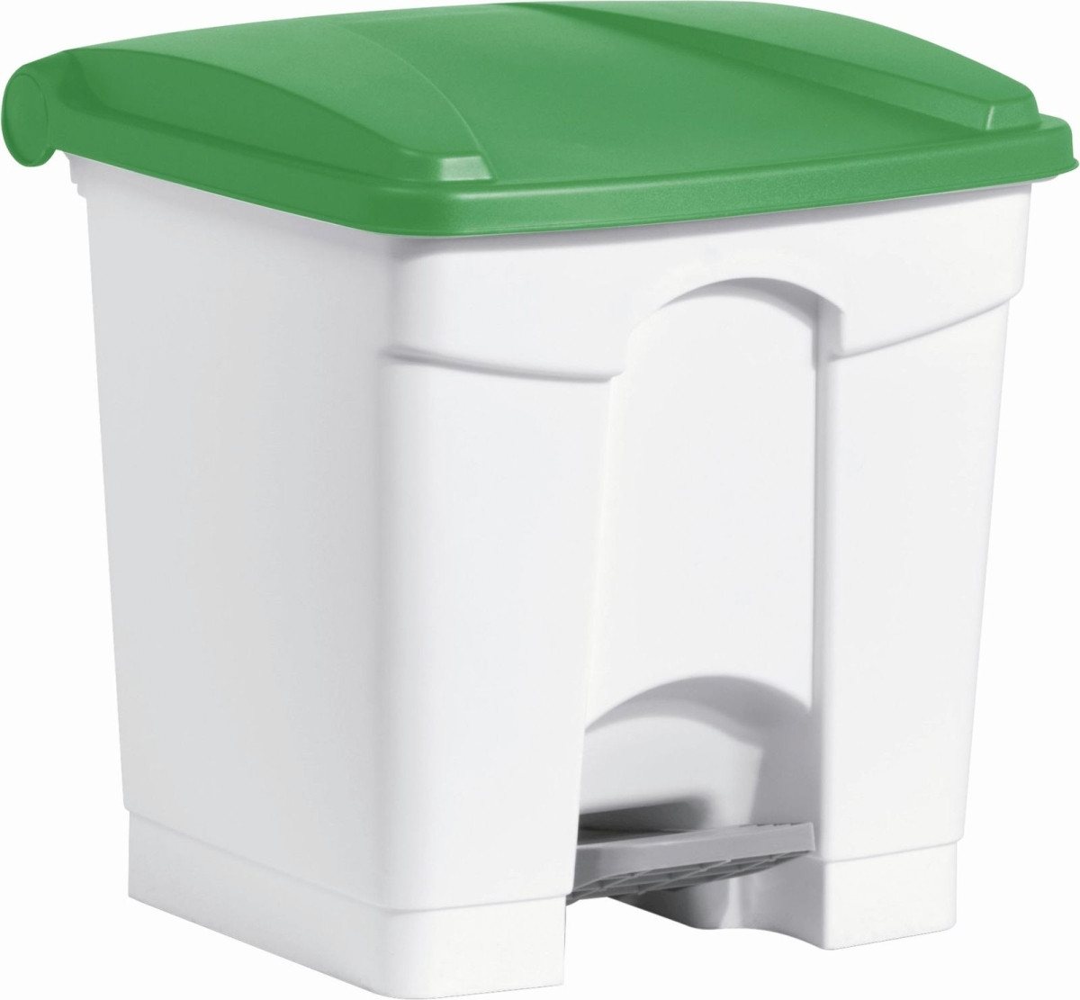 HELIT Papierkorb Tretabfallbehälter 30l Kunststoff grau Deckel grün HELIT Papierkorb Tretabfallbehälter 30l Kunststoff grau Deckel grün von HELIT