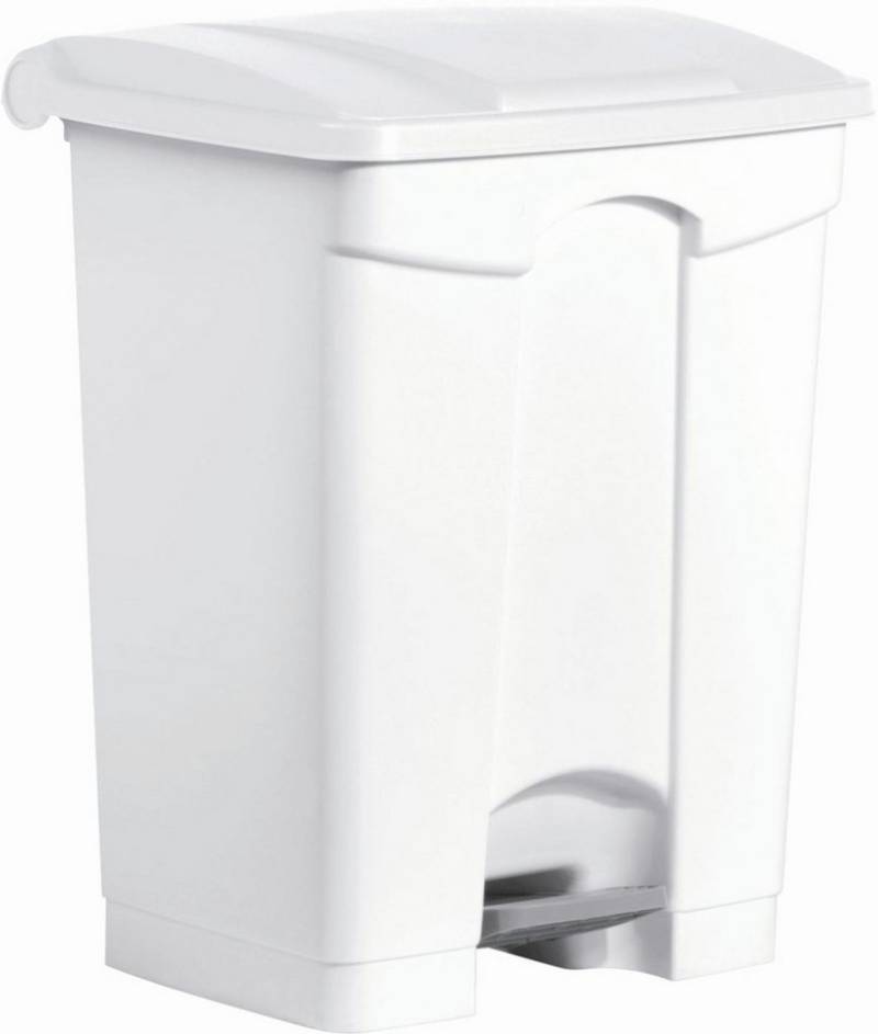 HELIT Papierkorb Tretabfallbehälter Kunststoff rechteckig 70l weiß mit weißem Deckel HELIT Papierkorb Tretabfallbehälter Kunststoff rechteckig 70l weiß mit weißem Deckel von HELIT