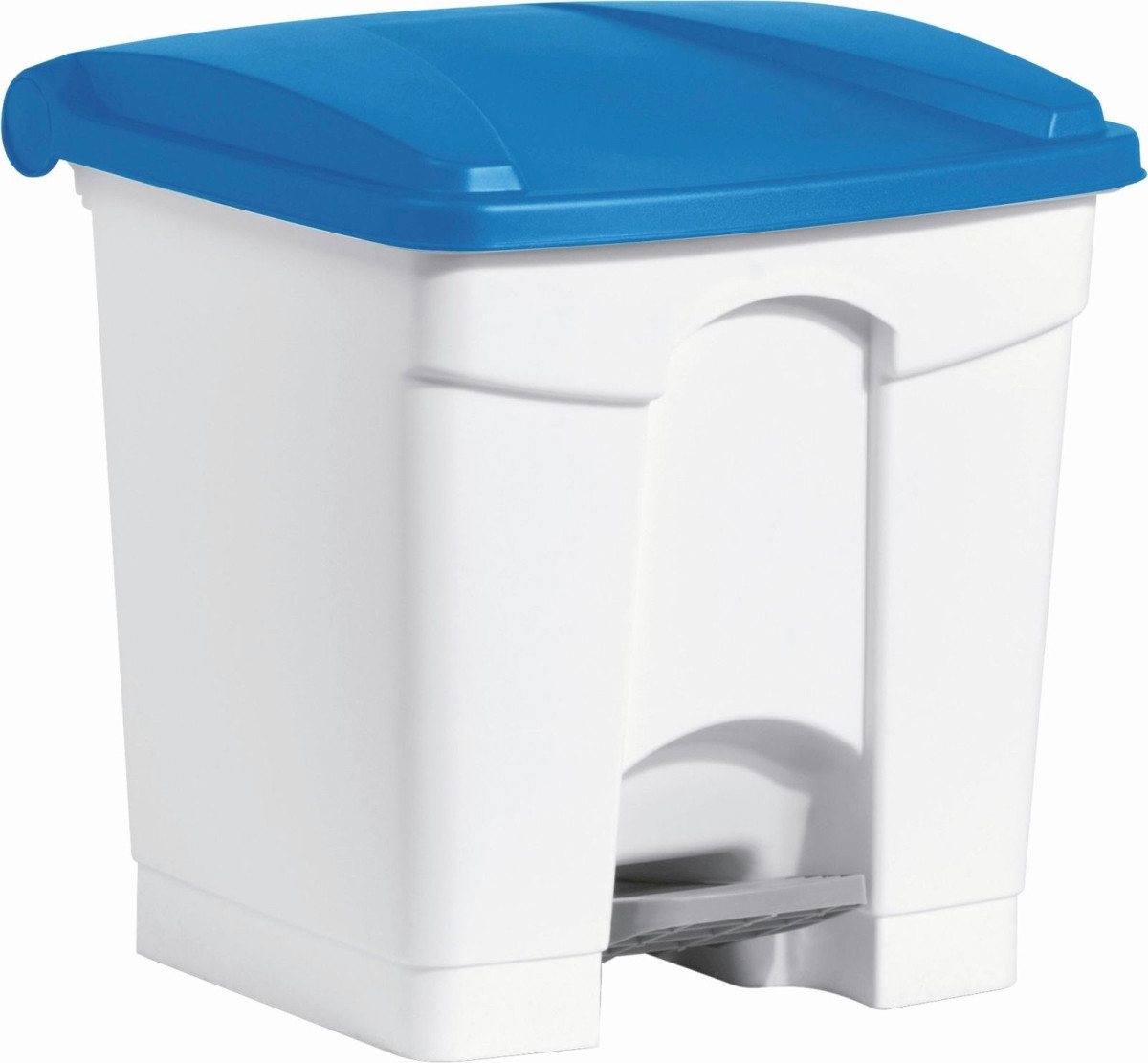 HELIT Papierkorb Tretabfallbehälter 30l Kunststoff grau Deckel blau HELIT Papierkorb Tretabfallbehälter 30l Kunststoff grau Deckel blau von HELIT