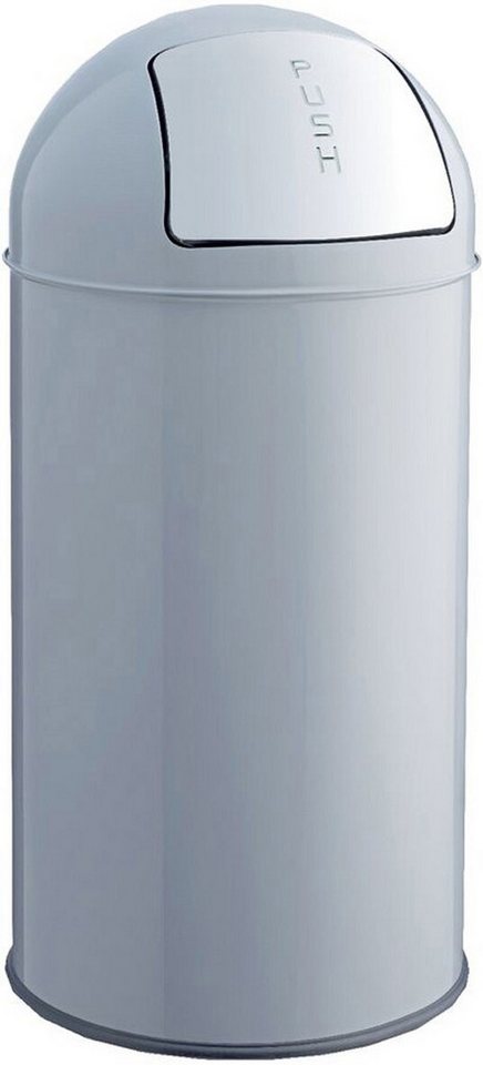 HELIT Papierkorb Abfallbehälter 30l Metall mit Push-Einwurfklappe mittelgrau HELIT Papierkorb Abfallbehälter 30l Metall mit Push-Einwurfklappe mittelgrau von HELIT