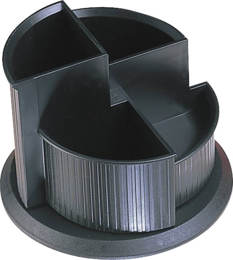 HELIT Tischaufsatz Stifteköcher Serie Linear drehbar schwarz von HELIT