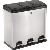 Helit - Tretabfallsammler "the separator" 3x 20l DxH592mm va silber von HELIT