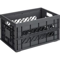 Klappbox the flap-line 35,4 x 28,4 x 53 cm (b x h x t) 45l Kunststoff anthrazit von HELIT