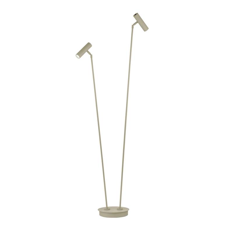 LED-Stehleuchte Tom Pro, sandfarben, 2-flammig, CCT, Dimmer LED-Stehleuchte Tom Pro, sandfarben, 2-flammig, CCT, Dimmer von HELL