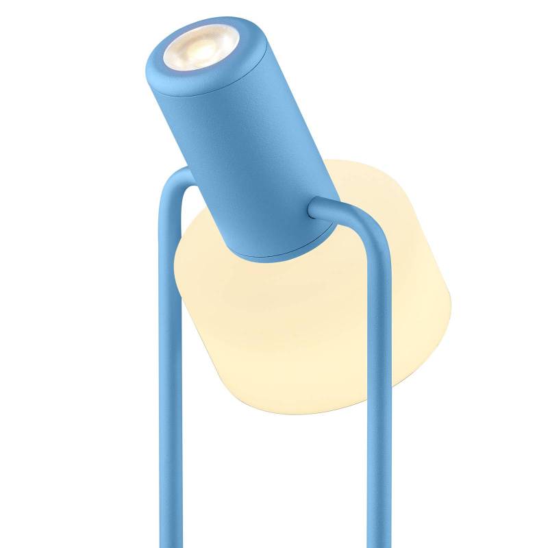 LED-Tischleuchte Banji, pastellblau, Höhe 37 cm, Tastdimmer von HELL