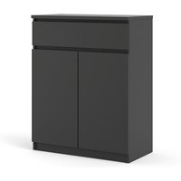 Nada Sideboard 2 Türen og 1 Schublade mattschwarz. von HELLIN