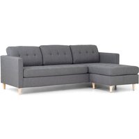 Marino Sofa, Chaiselongsofa rechts oder links gewendet in hellgrauen Stoff mit Holzbeinen. Marino Sofa, Chaiselongsofa rechts oder links gewendet in hellgrauen Stoff mit Holzbeinen. von HELLIN