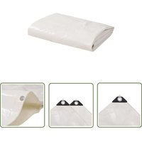 The Living Store Abdeckplane 650 g/m² 4x4 m Weiß - Abdeckplane - Plane - Wasserdichter Überzug - Schutzhülle - Outdoor Plane The Living Store Abdeckplane 650 g/m² 4x4 m Weiß - Abdeckplane - Plane - Wasserdichter Überzug - Schutzhülle - Outdoor Plane von HELLOSHOP26