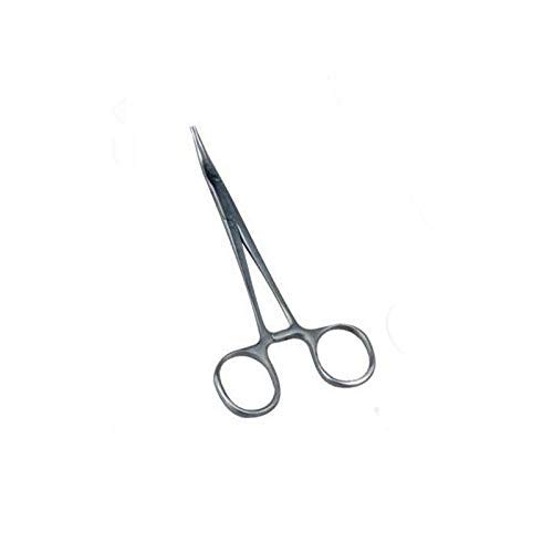 Stainless Steel Straight and Curved Hemostatic Forceps Stainless Steel Pet Fishing Forceps Medical Dental Scissors (14cm Curved Head) von HELLOYOUNG