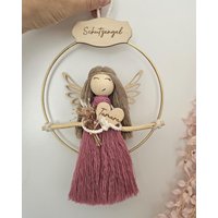 Personalisierte Schutzengel Im Ring Mädchen, Makramee Puppe, Geschenk Taufe von HELLOworldSK