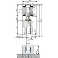 Woelm - helm Klipsblende EV1 eloxiert, für Glas, 2100mm, Türbreiten bis 1100mm von WOELM