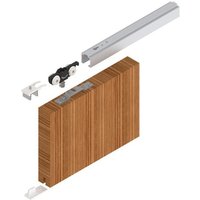 Helm - Schiebetürsystem 73 80 kg 1300 mm EV1 eloxiert Holztüren ab 20 mm Komplettset 500-700 mm Wandmontage von HELM