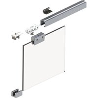 Schiebetürsystem 73 50 kg 1300 mm EV1 eloxiert 500-700 mm Wandmontage Komplettset Glastüren 8/10 mm Schiebetürsystem 73 50 kg 1300 mm EV1 eloxiert 500-700 mm Wandmontage Komplettset Glastüren 8/10 mm von HELM