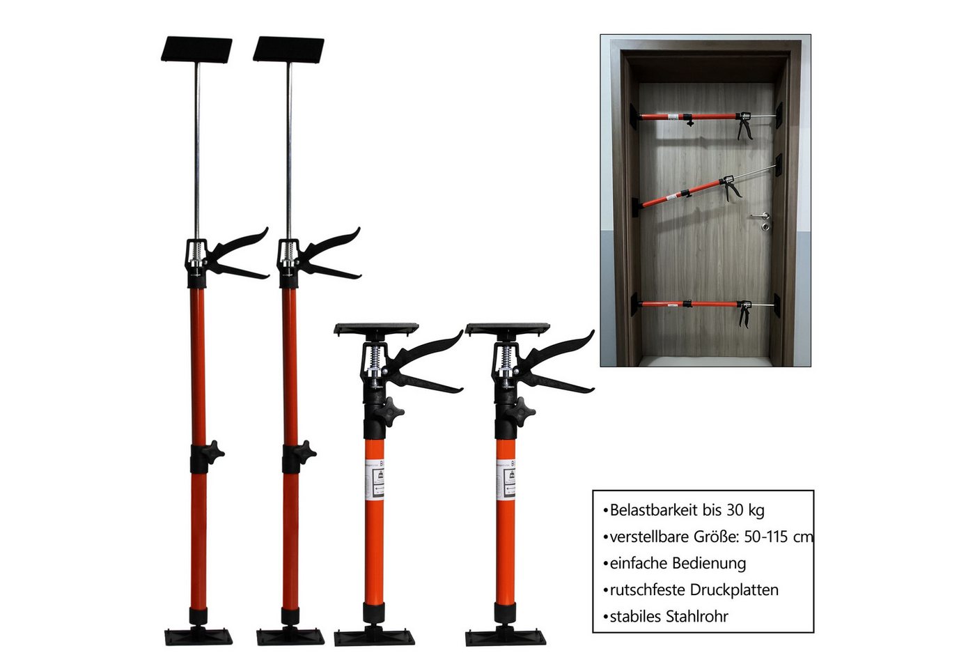 HELO24 Montageklemme 4x Türspanner Zargenspanner von HELO24