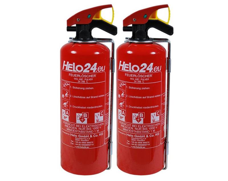 HELO24 Pulver-Feuerlöscher 2 x 1kg A1 HELO24 Pulver-Feuerlöscher 2 x 1kg A1 von HELO24