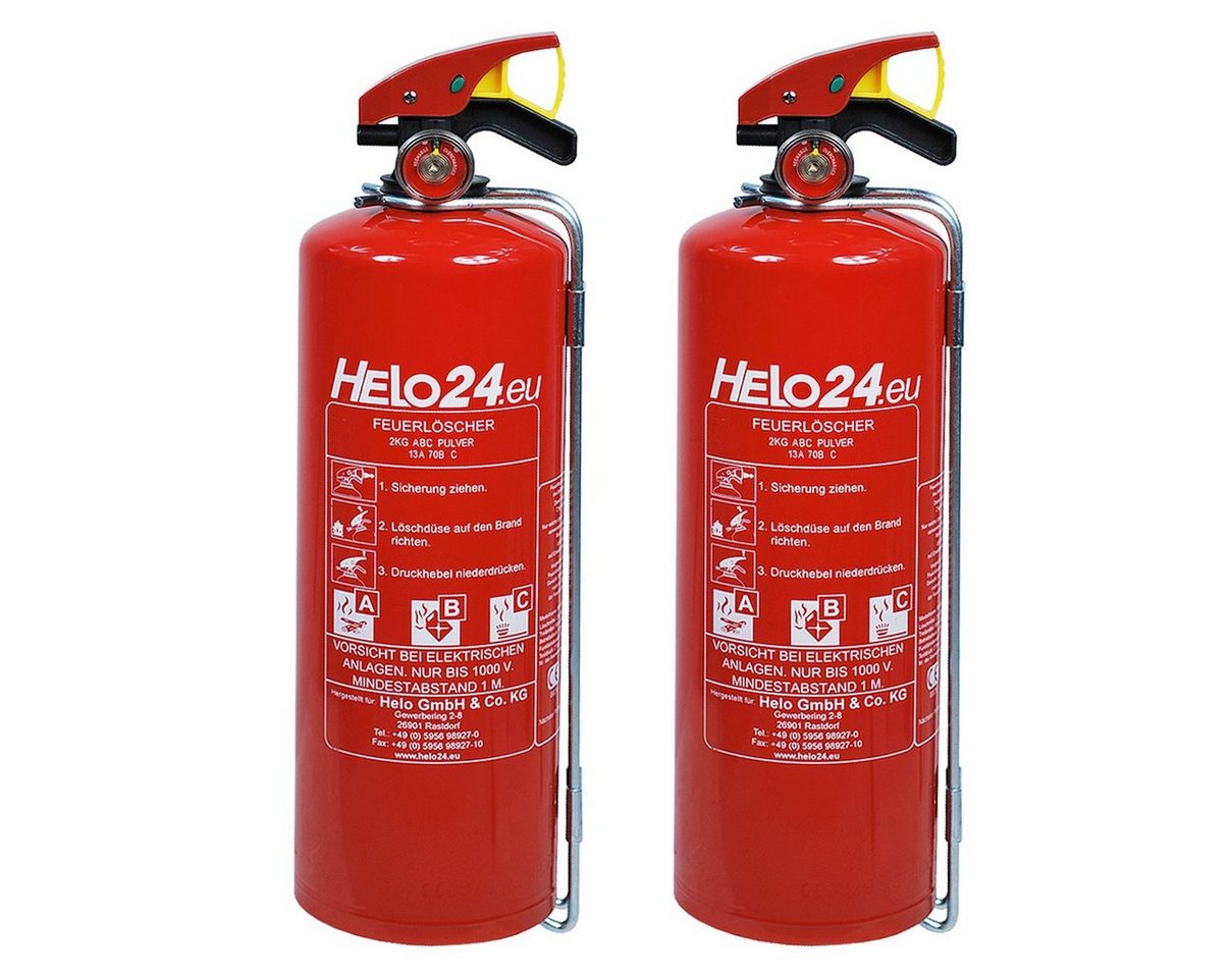 HELO24 Pulver-Feuerlöscher 2 x 2kg D2 HELO24 Pulver-Feuerlöscher 2 x 2kg D2 von HELO24