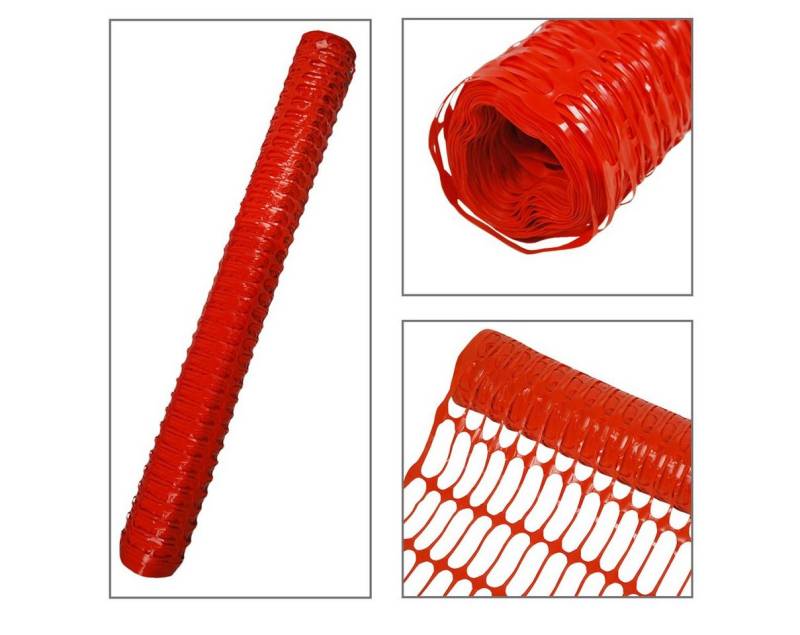 HELO24 Sichtschutzelement Warnnetz Bauzaun Schutznetz Absperrzaun 10 Stück von HELO24