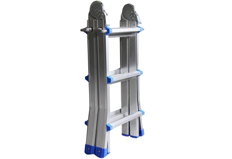 HELO24 Teleskopleiter Mehrzweckleiter Treppenleiter Klappleiter verstellbar T1-4x3 Sprossen von HELO24