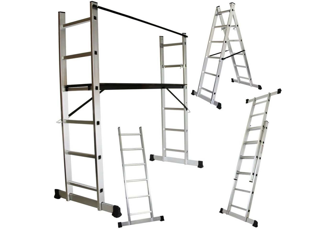 HELO24 Vielzweckleiter Arbeitsgerüst Gerüstleiter Baugerüst Arbeitsbühne Leiter Alu G1 von HELO24