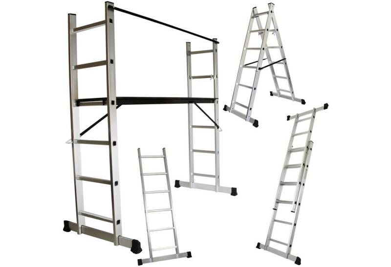 HELO24 Vielzweckleiter Arbeitsgerüst Gerüstleiter Baugerüst Arbeitsbühne Leiter Alu G1 von HELO24