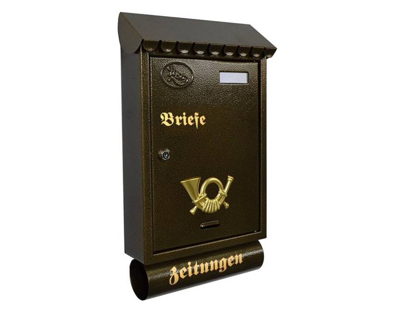 HELO24 Wandbriefkasten Gold T7-T von HELO24