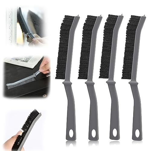 4 Stück Hartborsten Eckenreinigungsbürste,Fugenbürste,Spaltreinigungsbürste Set,Fugenreinigungsbürste,Fugenbürste Bad, Hartborsten Eckenreinigungsbürste für Badezimmer Fliesen Küche von HELOVGE