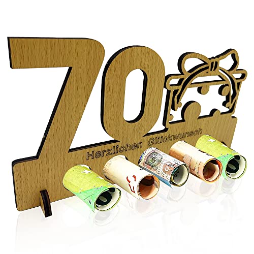 HELOVGE 70. Geburtstag Geldgeschenk Holz,Holzaufsteller Für Geld- Geschenk,Geburtstag Jubiläum Geschenke Aus Holz,70.Geburtstag - Geburtstag Jubiläum - Geschenke Für Freunde, Familie. HELOVGE 70. Geburtstag Geldgeschenk Holz,Holzaufsteller Für Geld- Geschenk,Geburtstag Jubiläum Geschenke Aus Holz,70.Geburtstag - Geburtstag Jubiläum - Geschenke Für Freunde, Familie. von HELOVGE