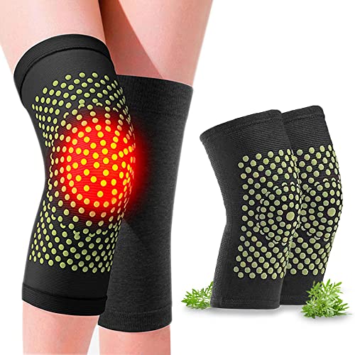 HELOVGE Kniebandage, 1 Paar Wärme Knieschoner Kniestütze Selbstheizende Knieschoner Sport Knie-Bandage Wärmetherapie Kniebandage Kniebandage für Damen/Männer, Krampfaderngelenk, Schmerzlinderung von HELOVGE