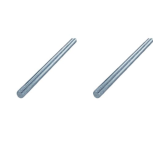 HELPMATE – Gewindestange M6 x 330 mm aus verzinktem Stahl – 2 Stück Gewindestab mit metrischem Vollgewinde – Gewindestift mit Festigkeitsklasse 4.8, DIN 976 (Packung mit 2) von HELPMATE