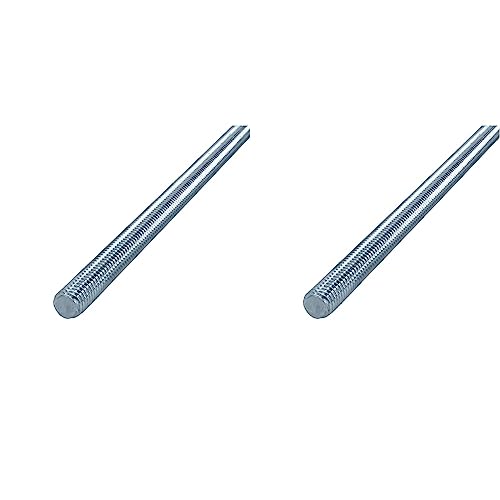 HELPMATE – Gewindestange M8 x 330 mm aus verzinktem Stahl – 2 Stück Gewindestab mit metrischem Vollgewinde – Gewindestift mit Festigkeitsklasse 4.8, DIN 976 (Packung mit 2) von HELPMATE